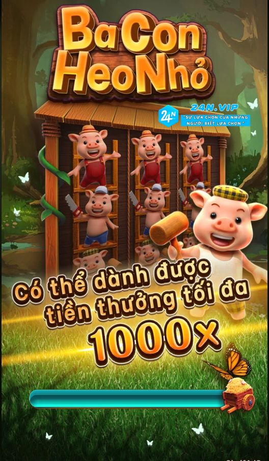 Khám Phá Trò Chơi Ba Con Heo Nhỏ Trên Nhà Cái 24N Cơ Hội Nhận Thưởng Lên Đến 1000 Lần!